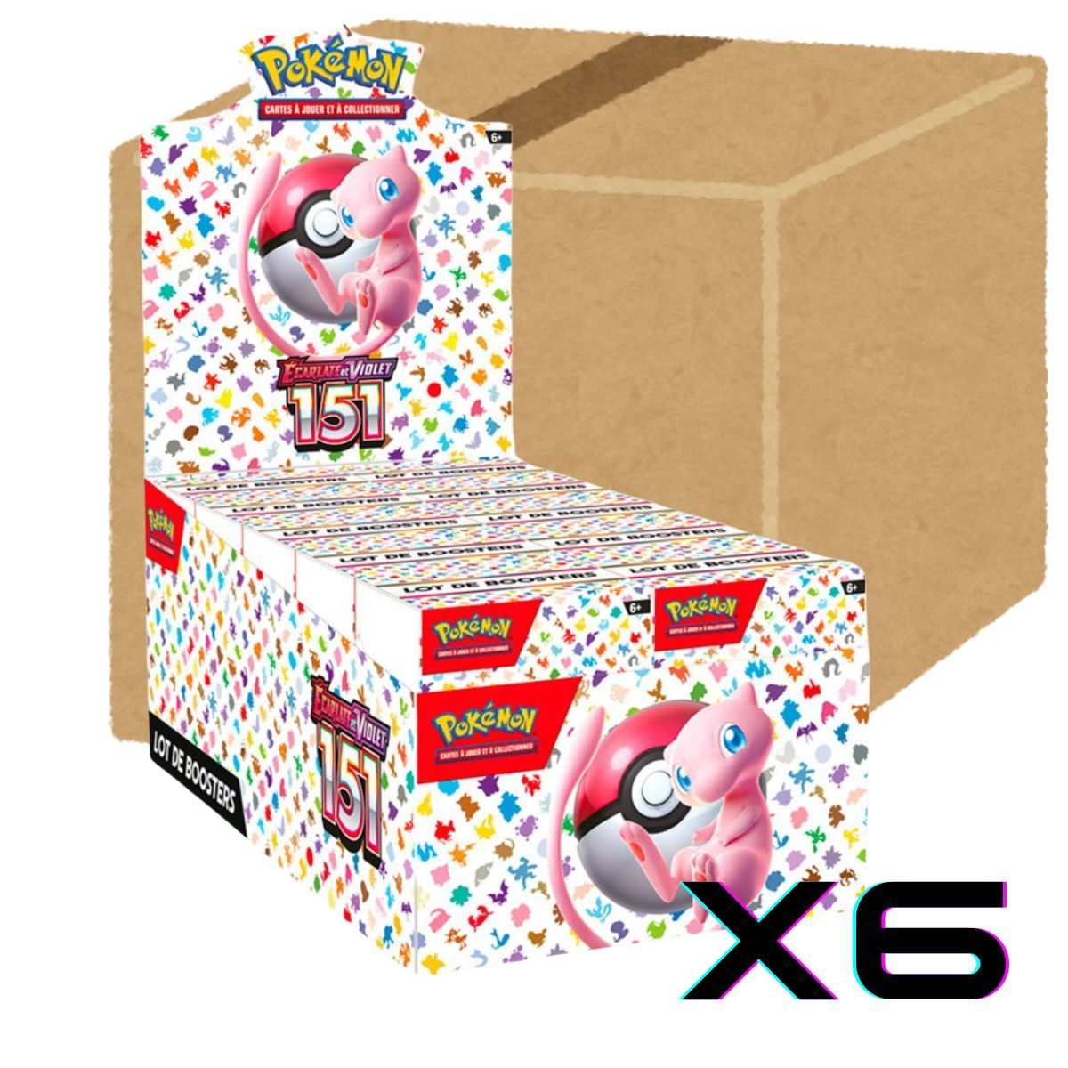 151 – Master Case mit 6 Displays mit je 10 Bundles – Pokémon – FR – 151 [SV3.5][EV3.5]