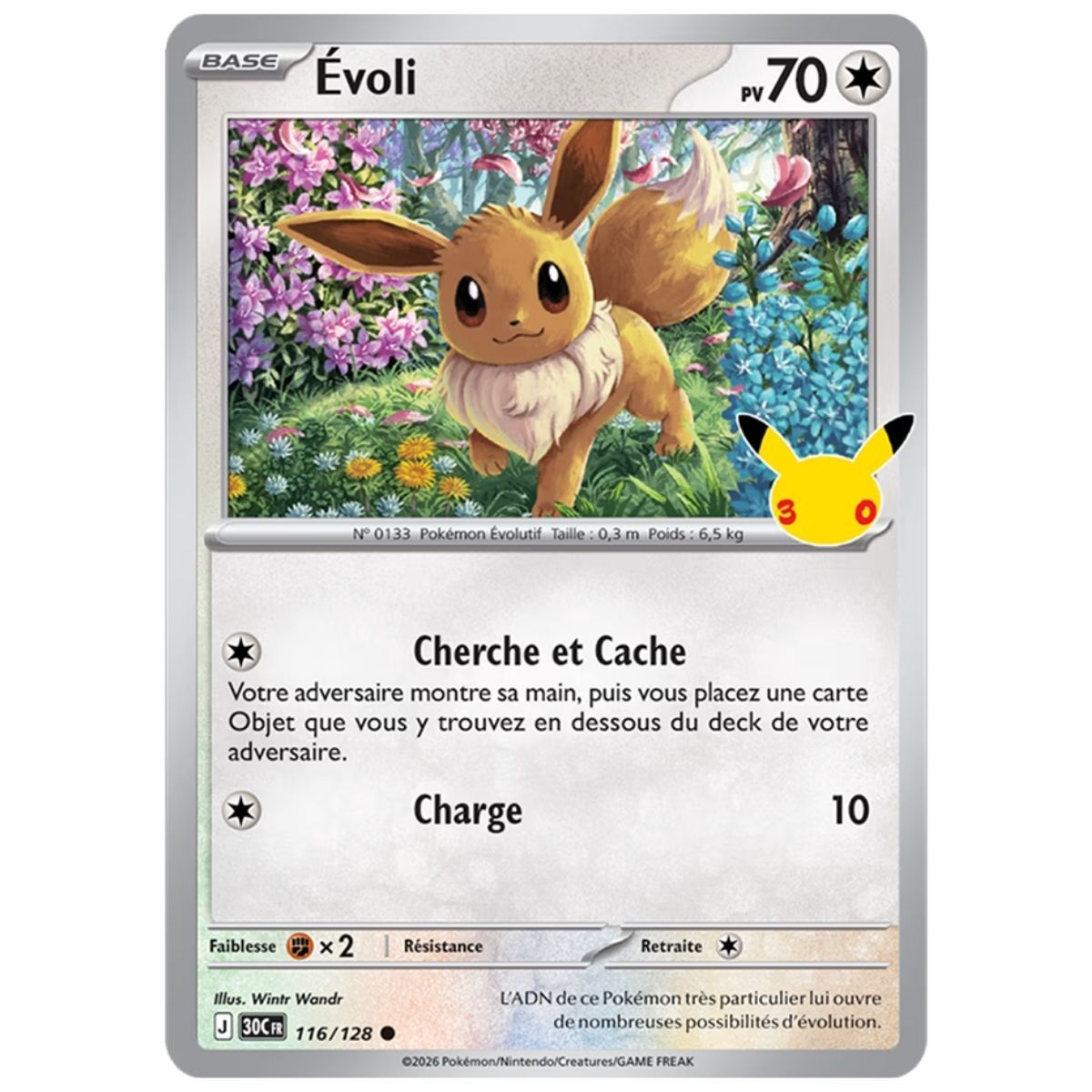 30-jähriges Jubiläum – Blisterpackung mit 2 Evoli-Boostern – Pokémon – FR