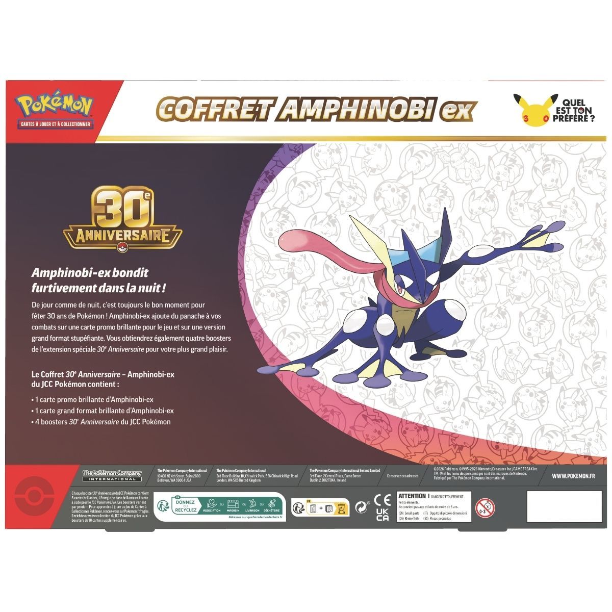 30. Jubiläum – Greninja-ex Box – Pokémon – FR