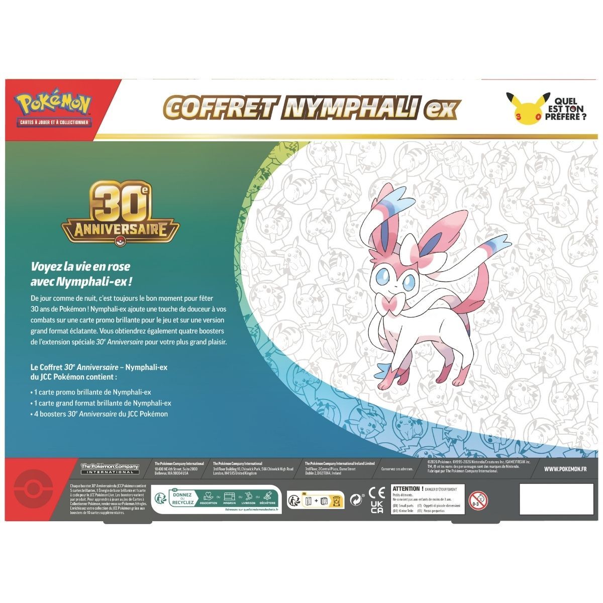 30. Jubiläum – Sylveon-ex Box – Pokémon – FR