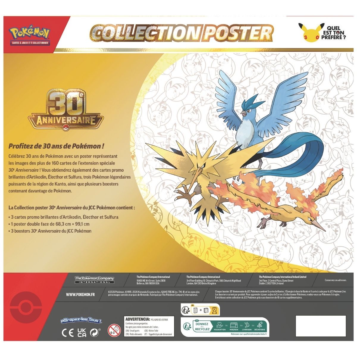 30. Jubiläum – Posterkollektion – Pokémon – FR