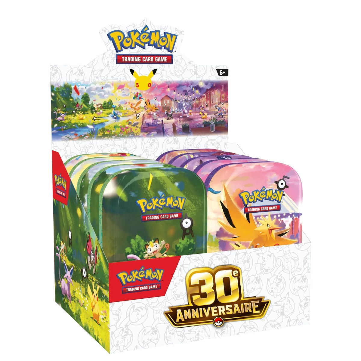 Item 30-jähriges Jubiläum – Versiegelte Displaypackung mit 10 Mini-Dosen – Pokémon – FR