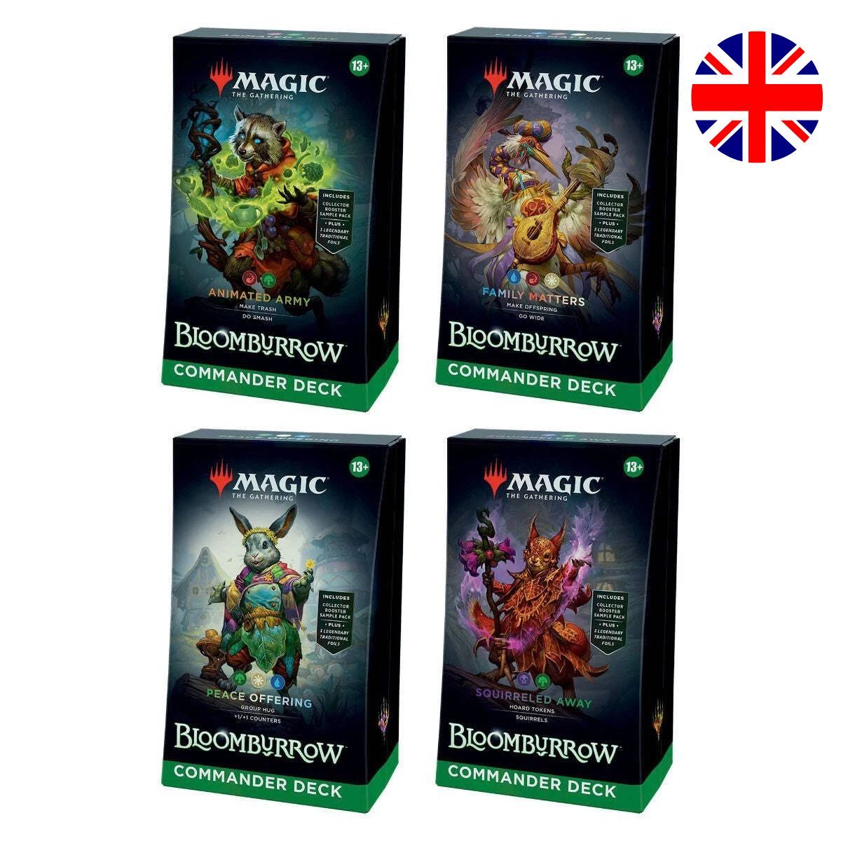 Bloomburrow – Set mit 4 Commander-Decks – EN – Magic: The Gathering – BLB