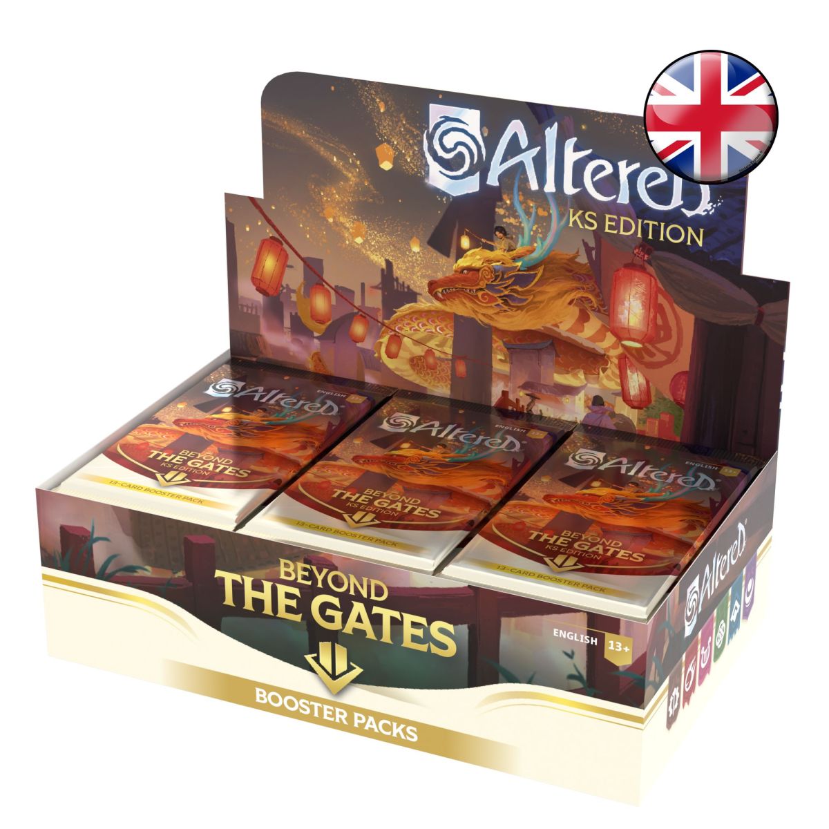 Box mit 37 Kickstarter-Boostern – Altered TCG – EN – Beyond the Gates – KS Edition