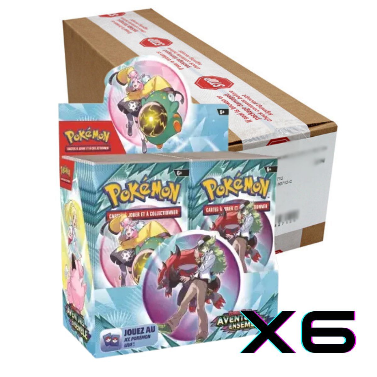 Karton mit 6 Display-Abenteuern zusammen - Box mit 6 Booster-Boxen - FR - [SV9][EV09] - Pokémon