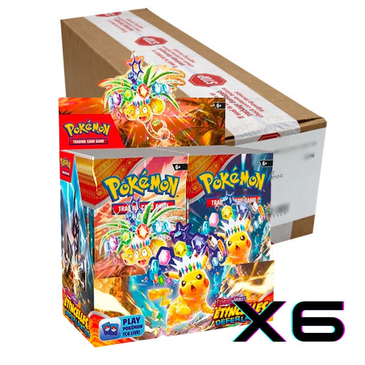 6er-Pack Display Sparks Surging - Box mit 6 Booster-Boxen - FR - [SV8][EV08] - Pokémon