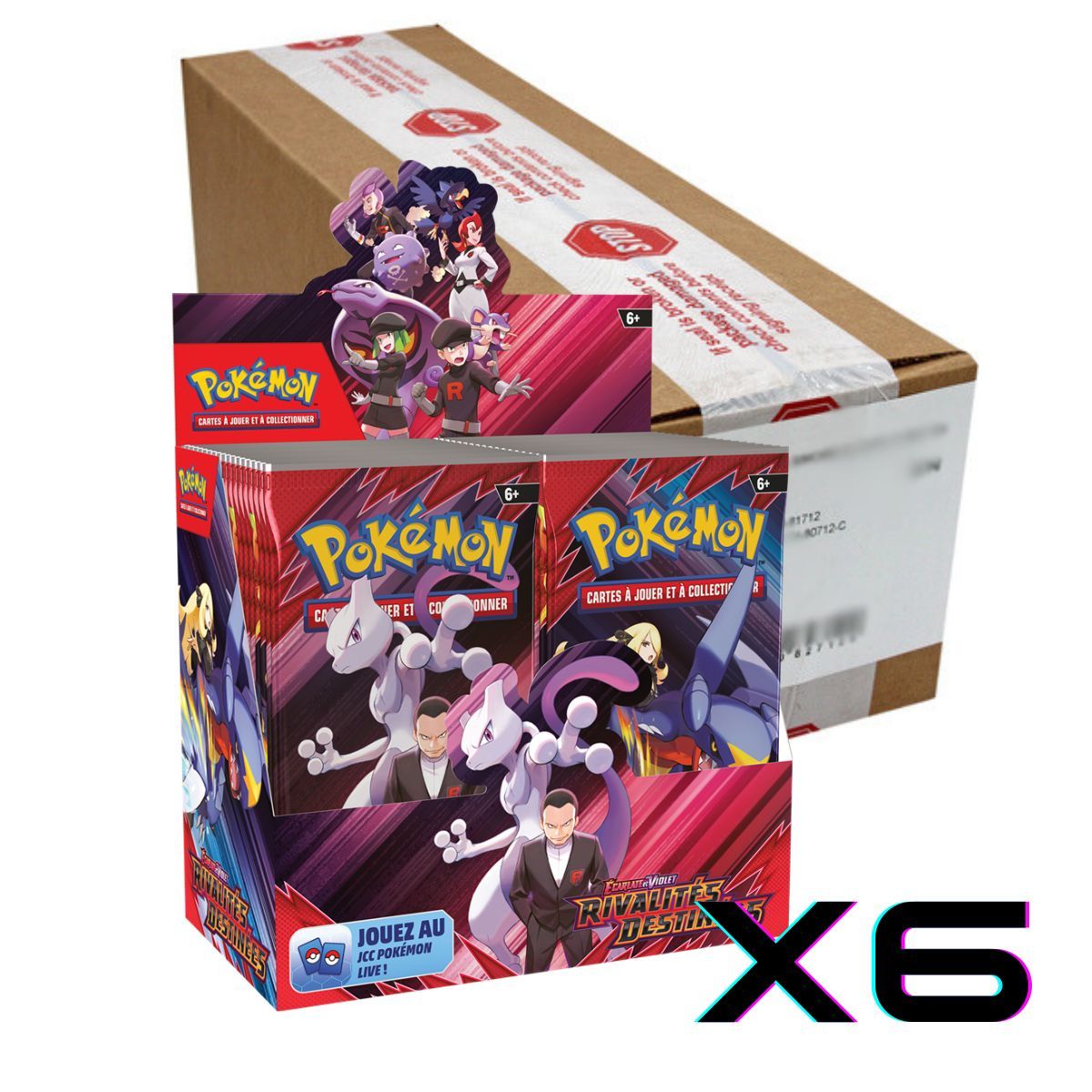 Karton mit 6 Displays Destined Rivalries - Box mit 6 Booster-Boxen - FR - [SV10][EV10] - Pokémon