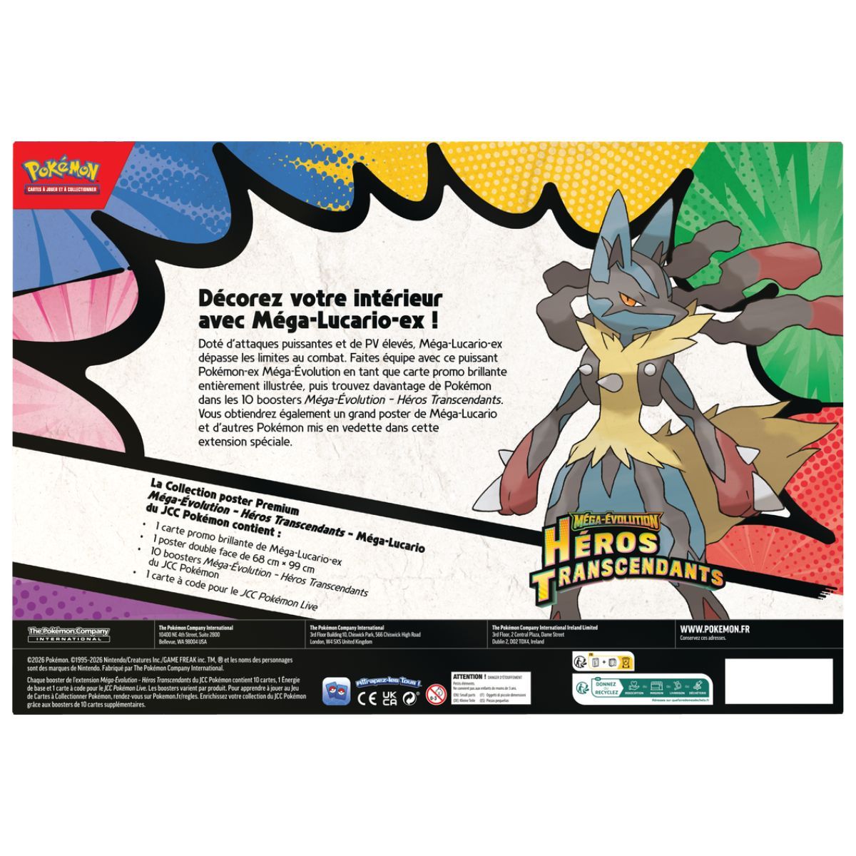 Box-Set – Mega-Lucario – Premium-Kollektionsposter – Transzendente Helden – FR – Pokémon [ME2.5]