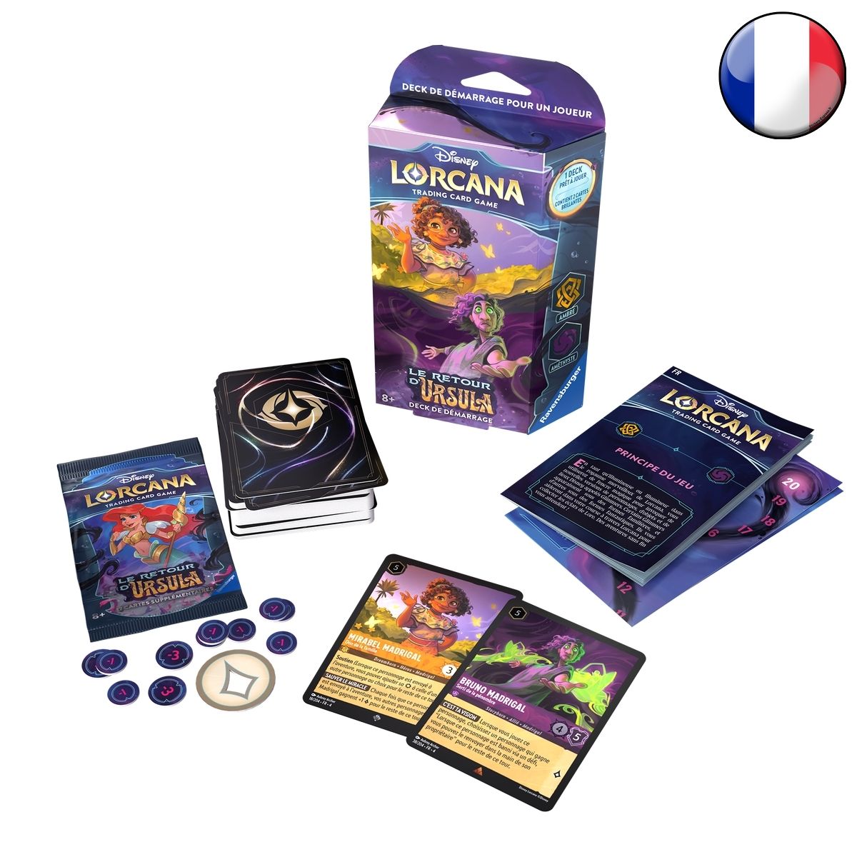 Starter-Deck – Bernstein / Amethyst – FR – Ursula Returns – 1. Druck – Disney Lorcana