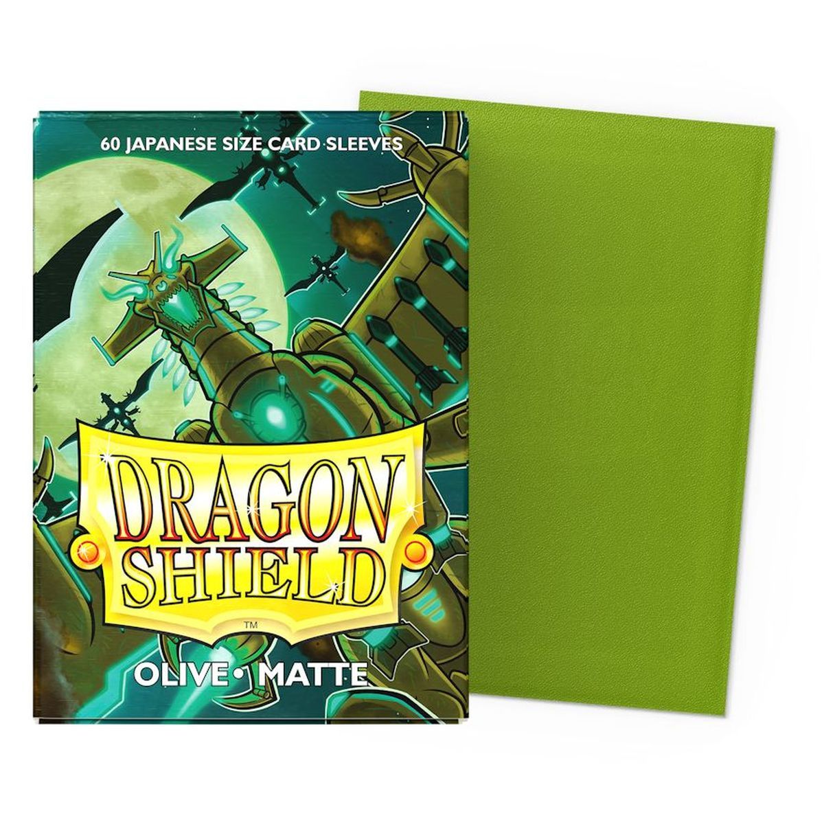 Item Dragon Shield – 60 Kartenhüllen – Hüllen – Mini: Oliv matt