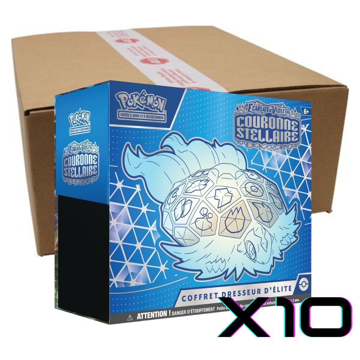 ETB Stellar Crown – Karton mit 10 Elite-Trainer-Boxen – Pokémon – FR – [SV7][EV07]