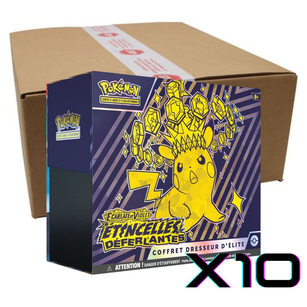 ETB Surging Sparks – Box mit 10 Elite-Trainer-Boxen – Pokémon – FR – [SV8][EV8]