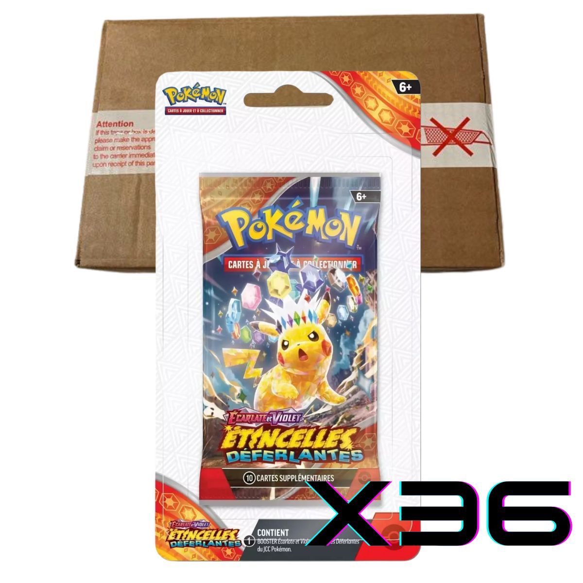 Item Surging Sparks – Box mit 36 Booster-Blistern – FR – [SV8][EV08] – Pokémon