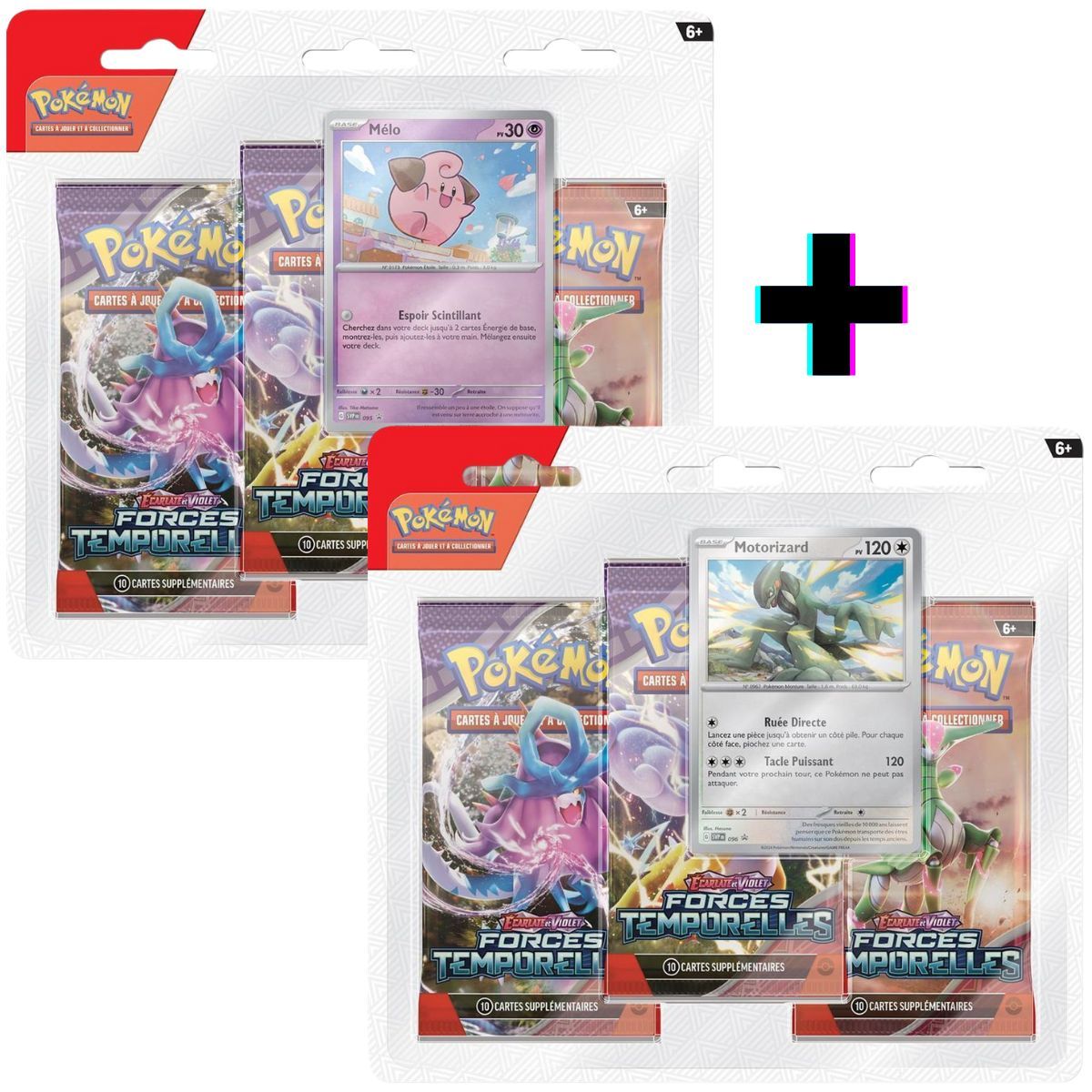 Temporal Forces – 2er-Set Melo und Motorizard Tripack – FR – [SV5][EV05] – Pokémon