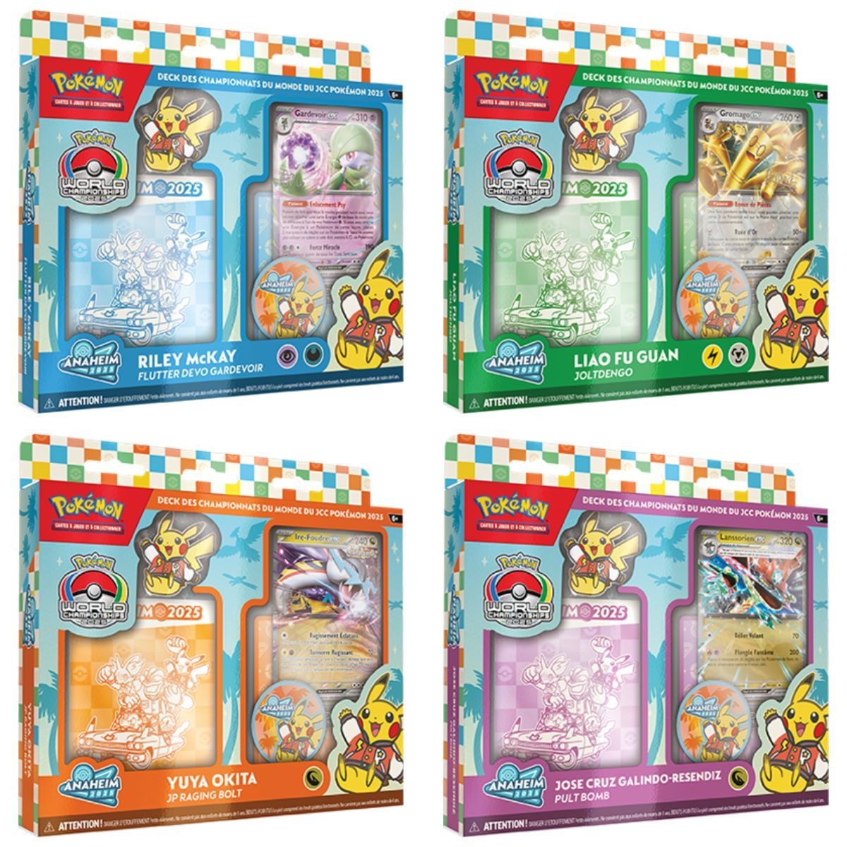 Set mit 4 Weltmeisterschaftsdecks 2025 - Pokémon - FR