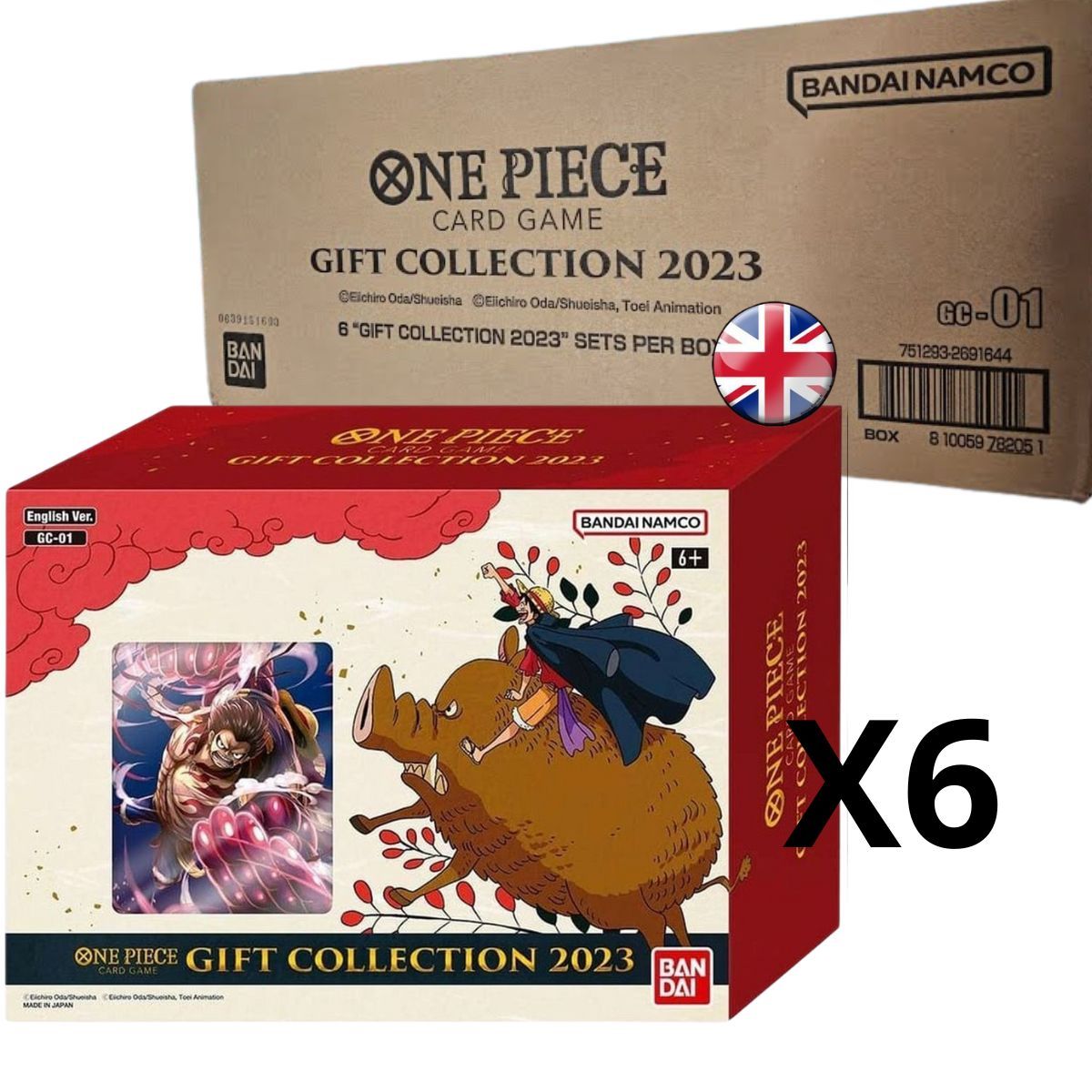 Los mit 6 Boxen – One Piece – DE – Geschenkkollektion 2023 – Kingdoms of Intrigue OP-04