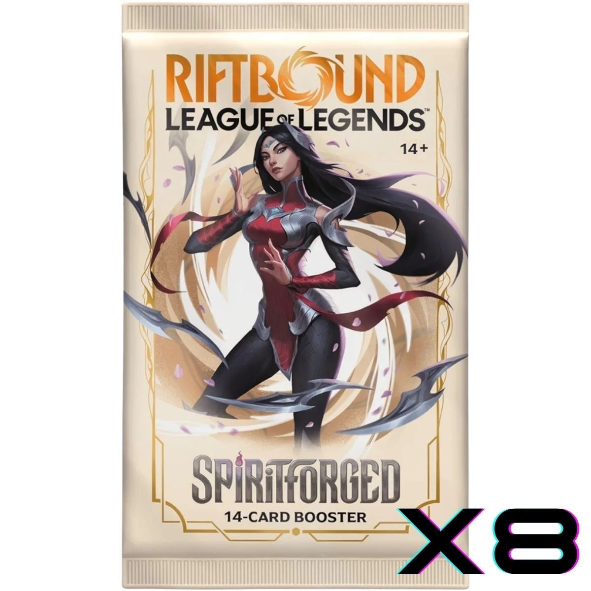 Konvolut von 8 Boostern, Set 2 „Spirituelle Waffen“ – 8 Packungen à 14 Karten – FR – Riftbound: LoL TCG