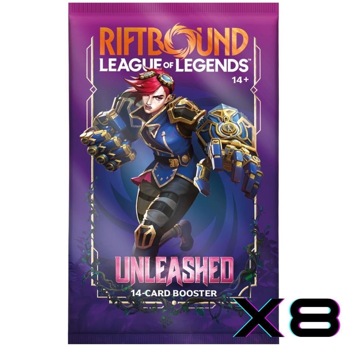 Konvolut von 8 Boostern aus Set 3 Unleashing – 8 Packungen à 14 Karten – FR – Riftbound: LoL TCG