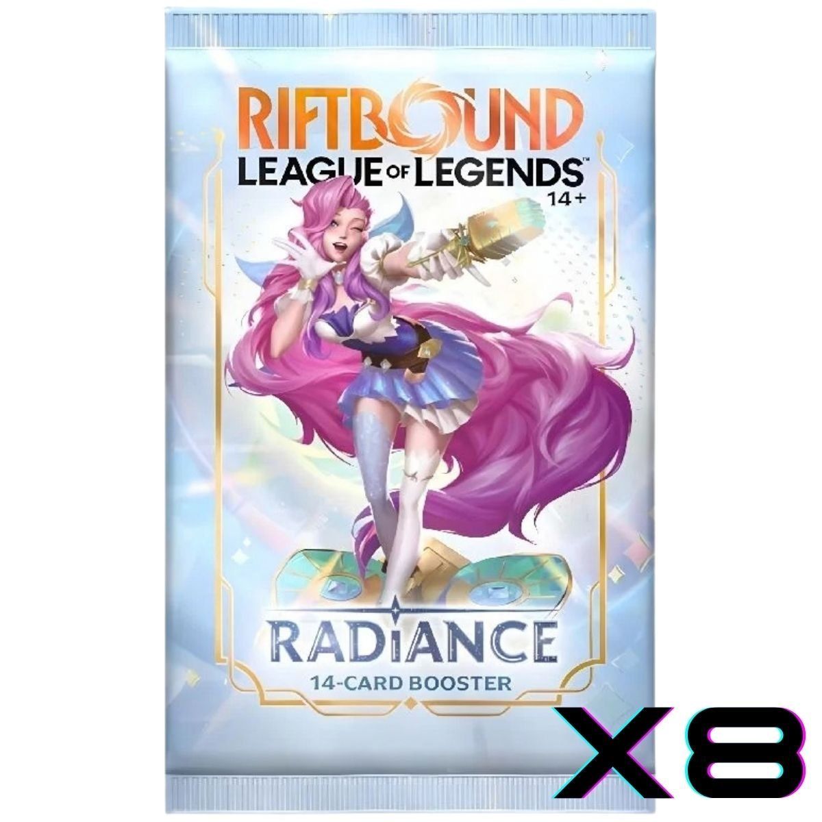 Konvolut von 8 Boostern aus Set 4 Vendetta – FR – 8 Packungen à 14 Karten – Riftbound: LoL TCG