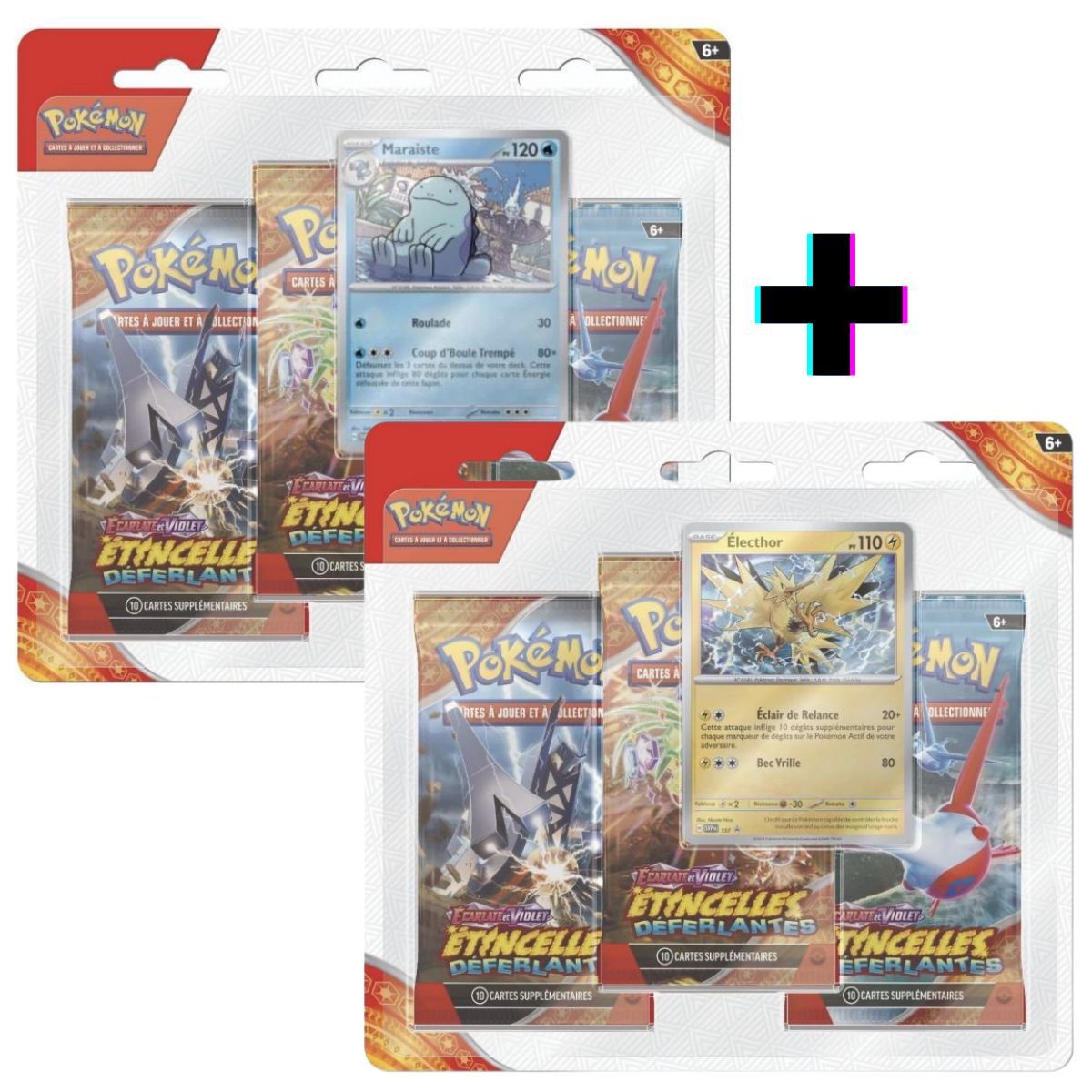 Item Zapdos und Maraiste Tripack Lot – Surging Sparks – FR – [SV8][EV08] – Pokémon