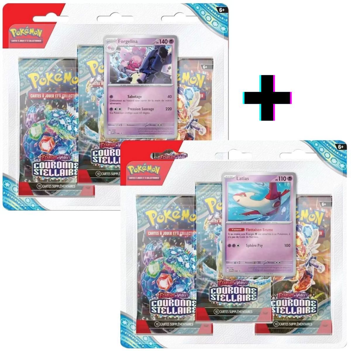 Forgelina und Latias Tripack – Stellar Crown – FR – [SV7][EV07] – Pokémon