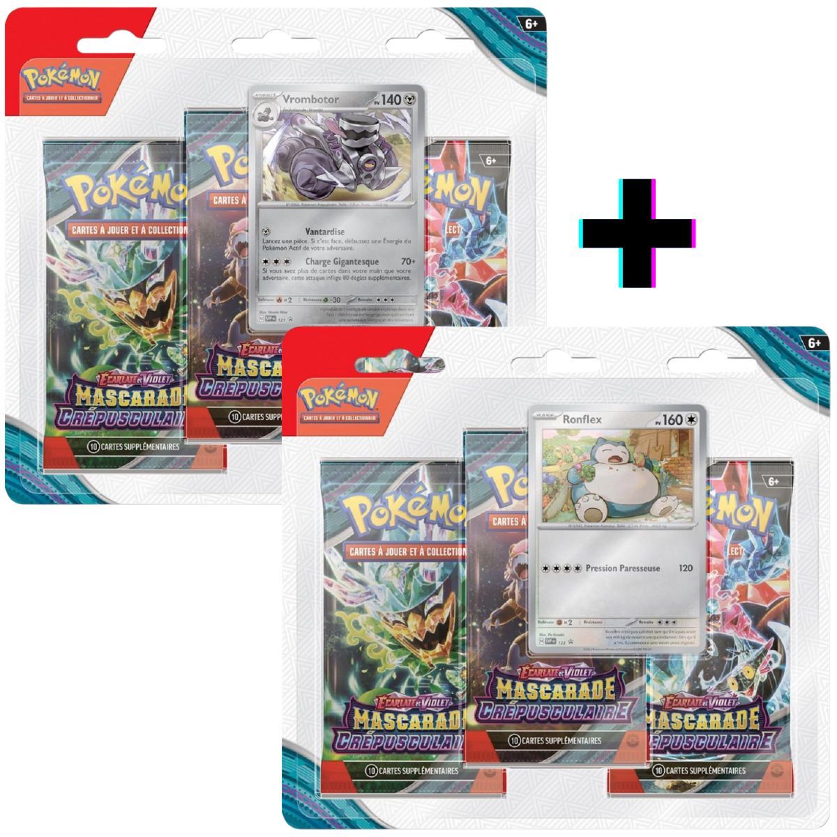 Item Snorlax und Vrombotor Tripack-Set – Twilight Masquerade – FR – [SV6][EV06] – Pokémon