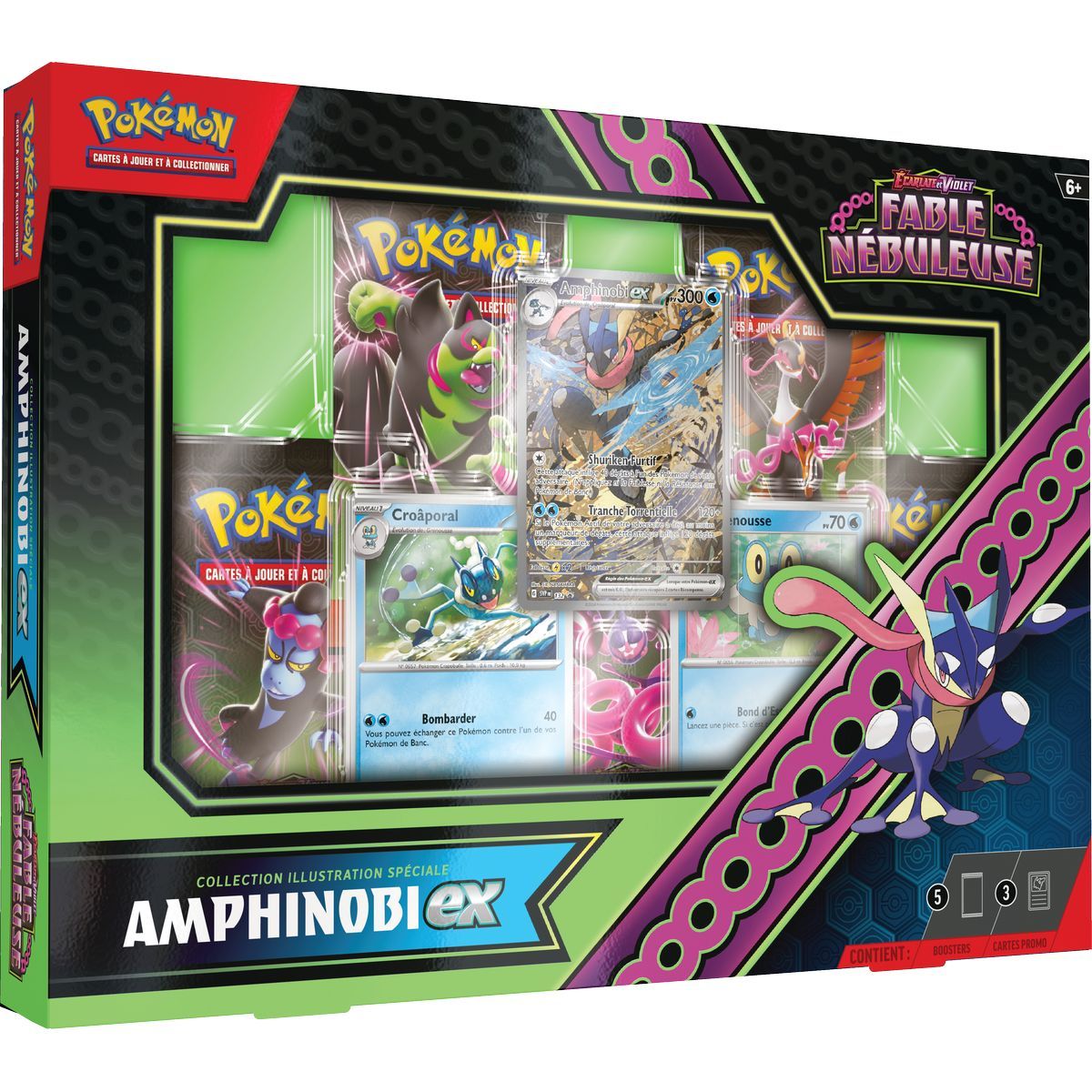 Lot von 2 speziellen Illustrations-Sammelboxen – Nebula Fable – Hyporoi EX und Amphinobi EX – FR – [SV6.5][EV6.5] – Pokémon