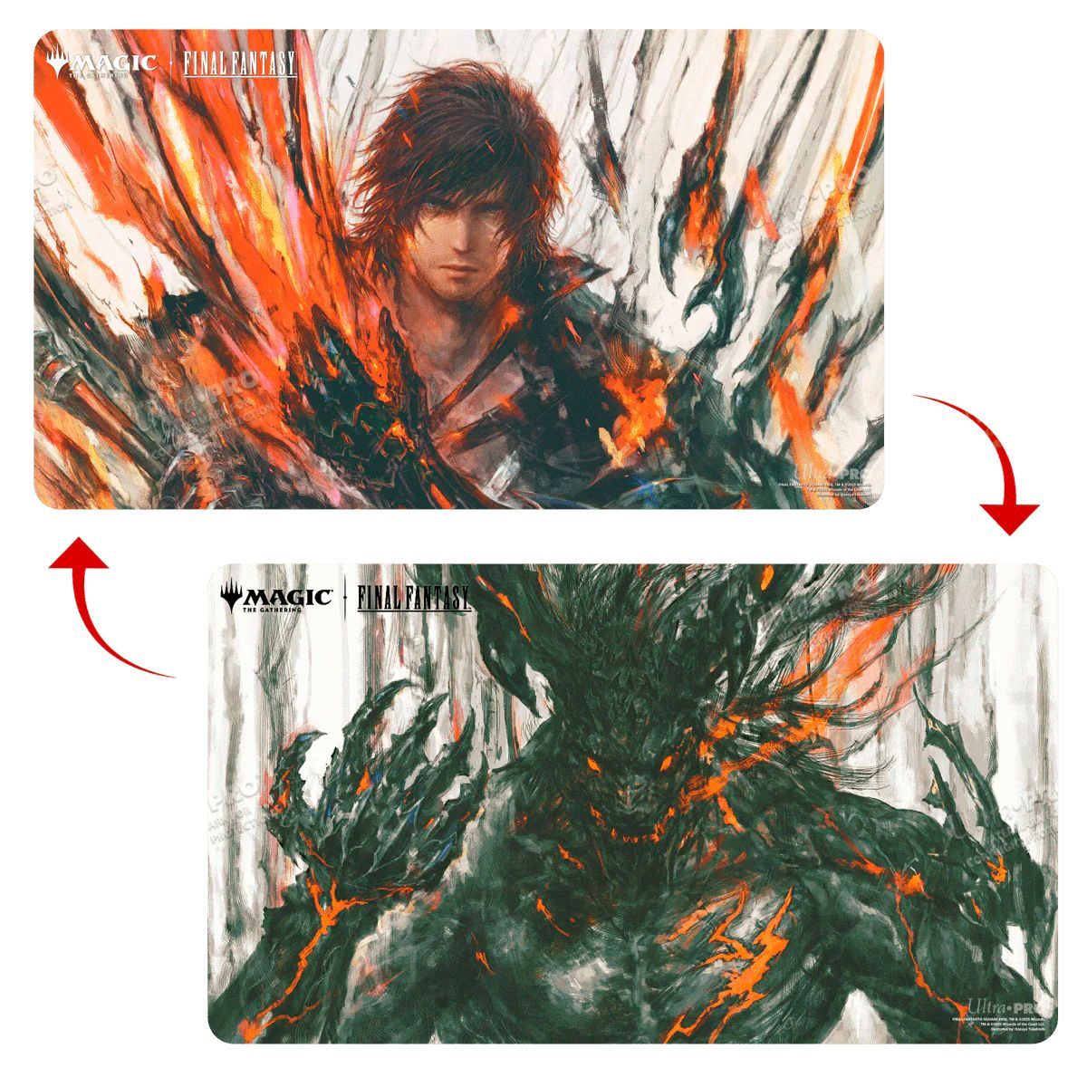 Ultrapro – Magic: The Gathering®—FINAL FANTASY™ Y'shtola Rhul, schwarze Spielmatte mit Nähten
