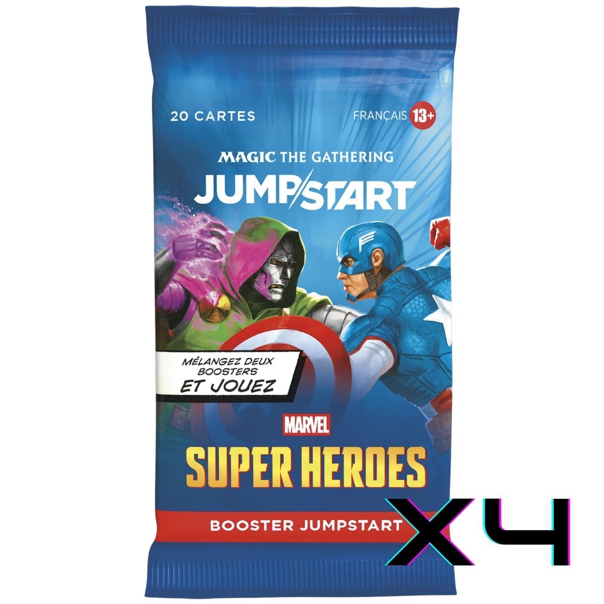 Item Marvel Superhelden – FR – Set mit 4 Jumpstart-Boostern – Magic: The Gathering – MSH