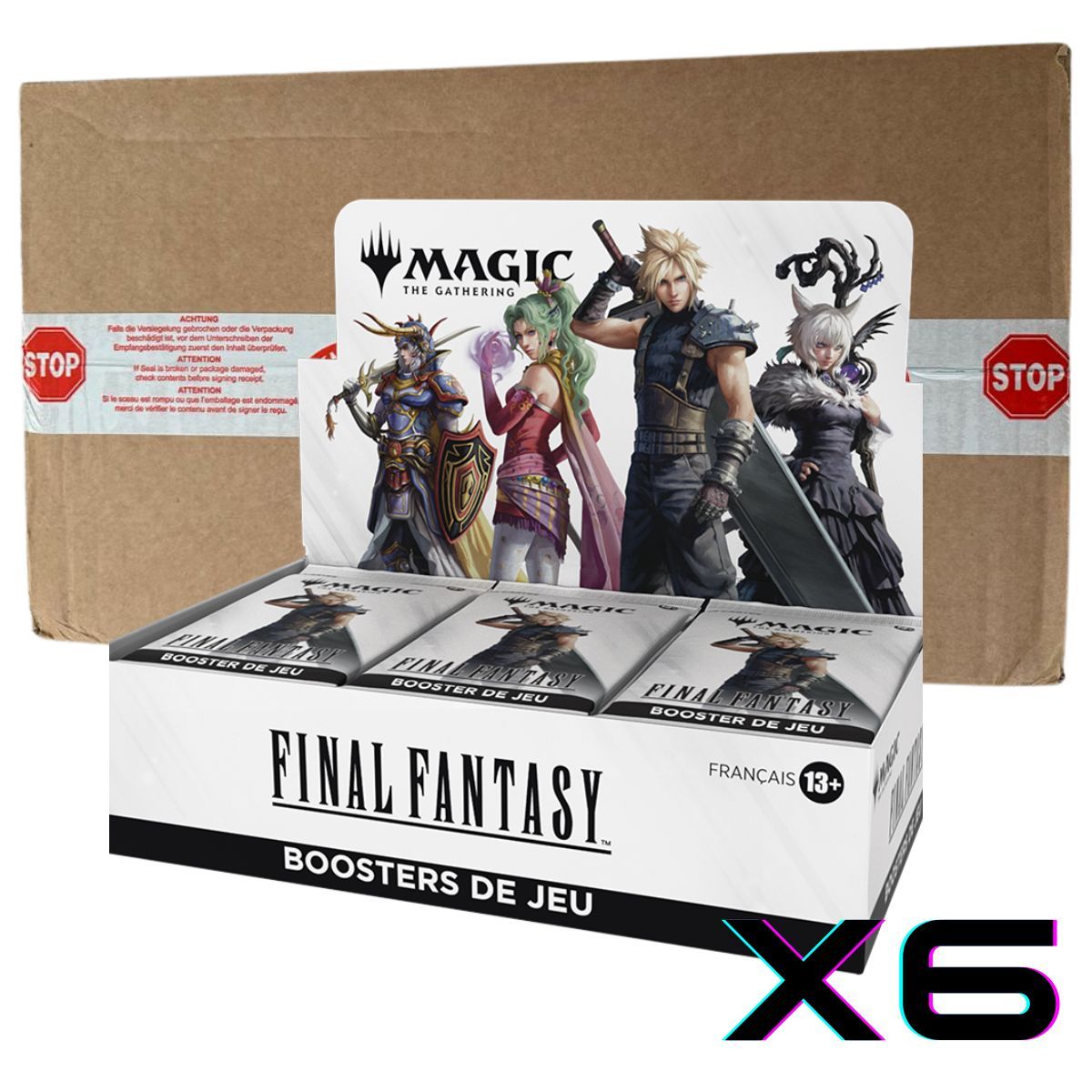 MTG x Final Fantasy – FR – Karton mit 6 Boxen mit je 30 Spiel-Boostern – Magic the Gathering – ENDE