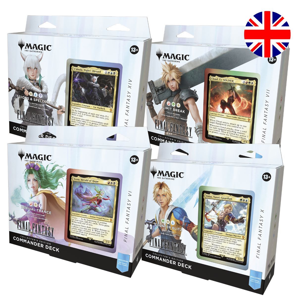 MTG x Final Fantasy – Lot mit 4 Commander-Sammeldecks – Magic the Gathering – FIN
