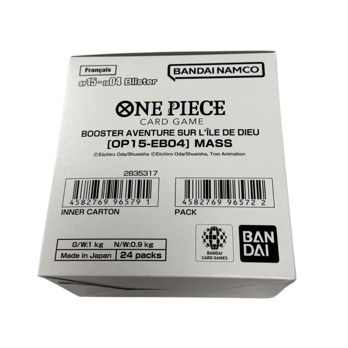 One Piece CG – Schachtel mit 24 Blisterpackungen – [OP15 – EB04] ABENTEUER AUF GOTTES INSEL – FR