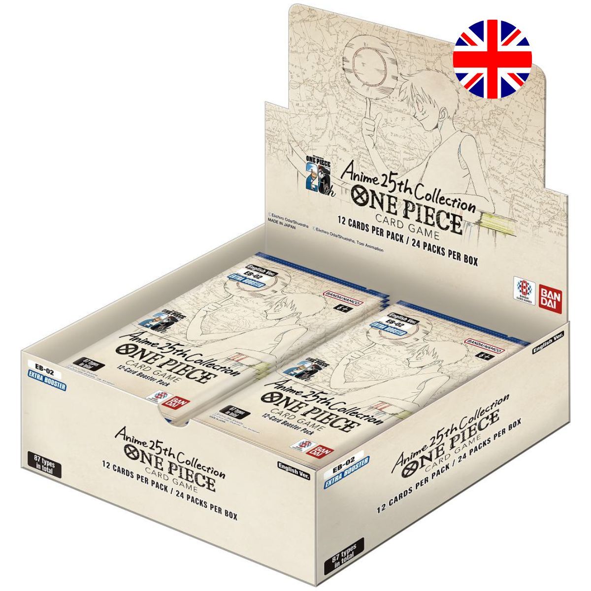 One Piece CG – EB02 – Anime 25th Collection – Box mit 24 Boostern – EN