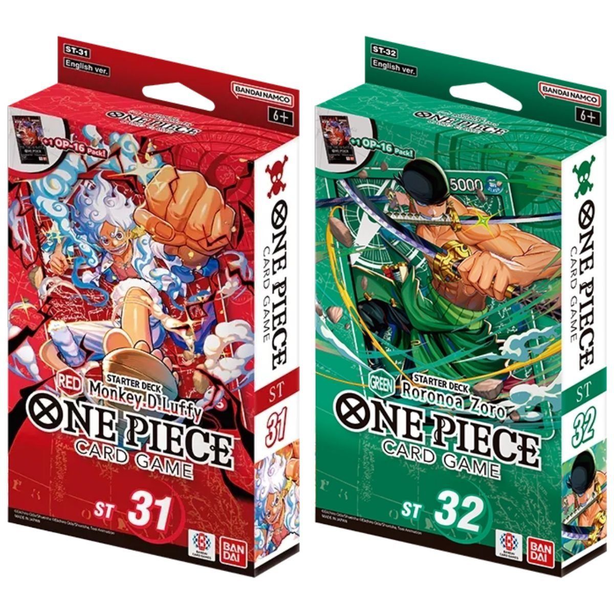 One Piece CG – Anfängerdeck-Set mit 6 Karten (ST-31 bis ST-36) – EN