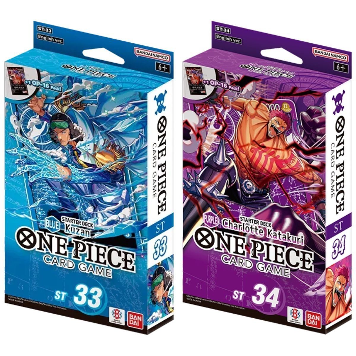 One Piece CG – Anfängerdeck-Set mit 6 Karten (ST-31 bis ST-36) – EN