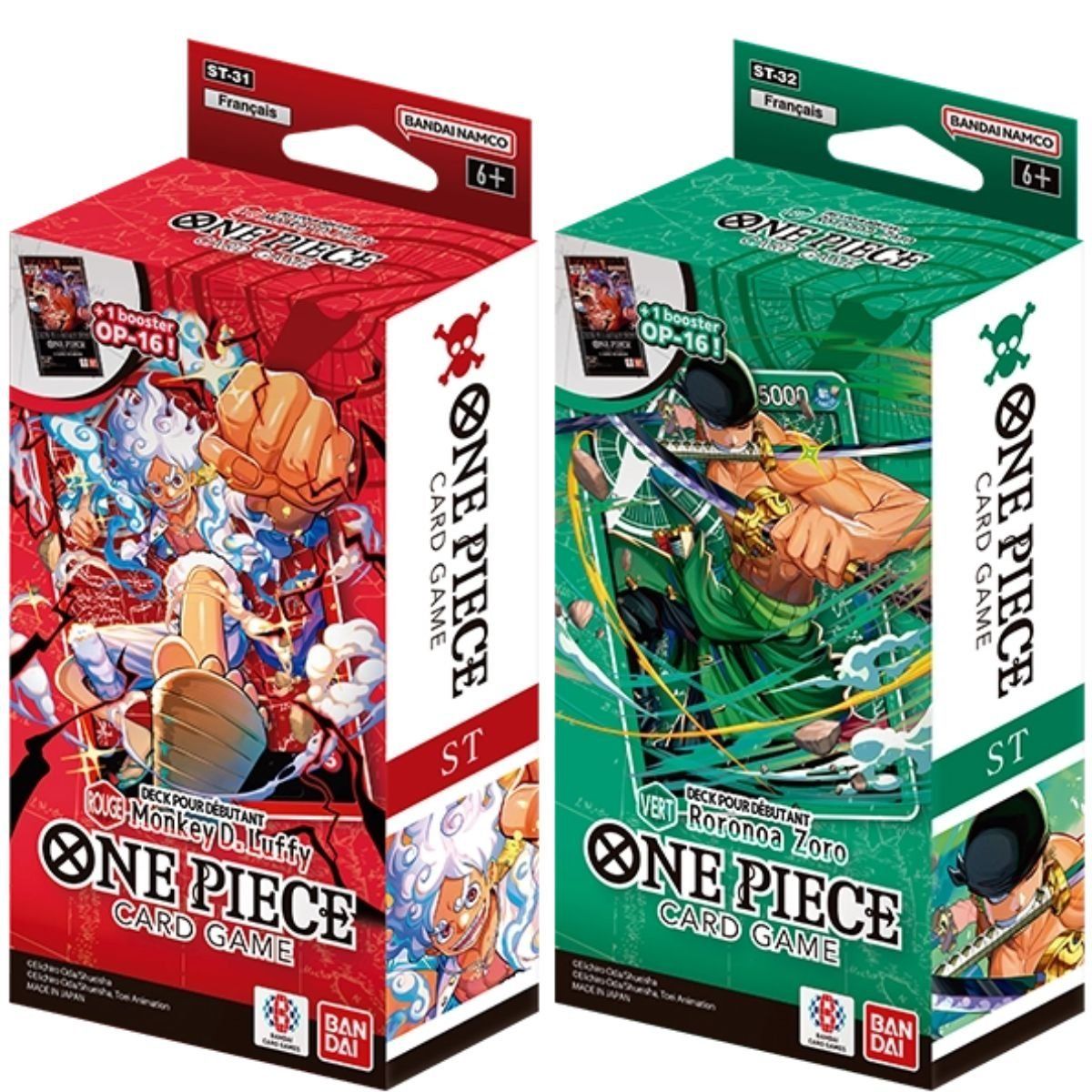 One Piece CG – Anfängerdeck-Set mit 6 Karten (ST-31 bis ST-36) – FR