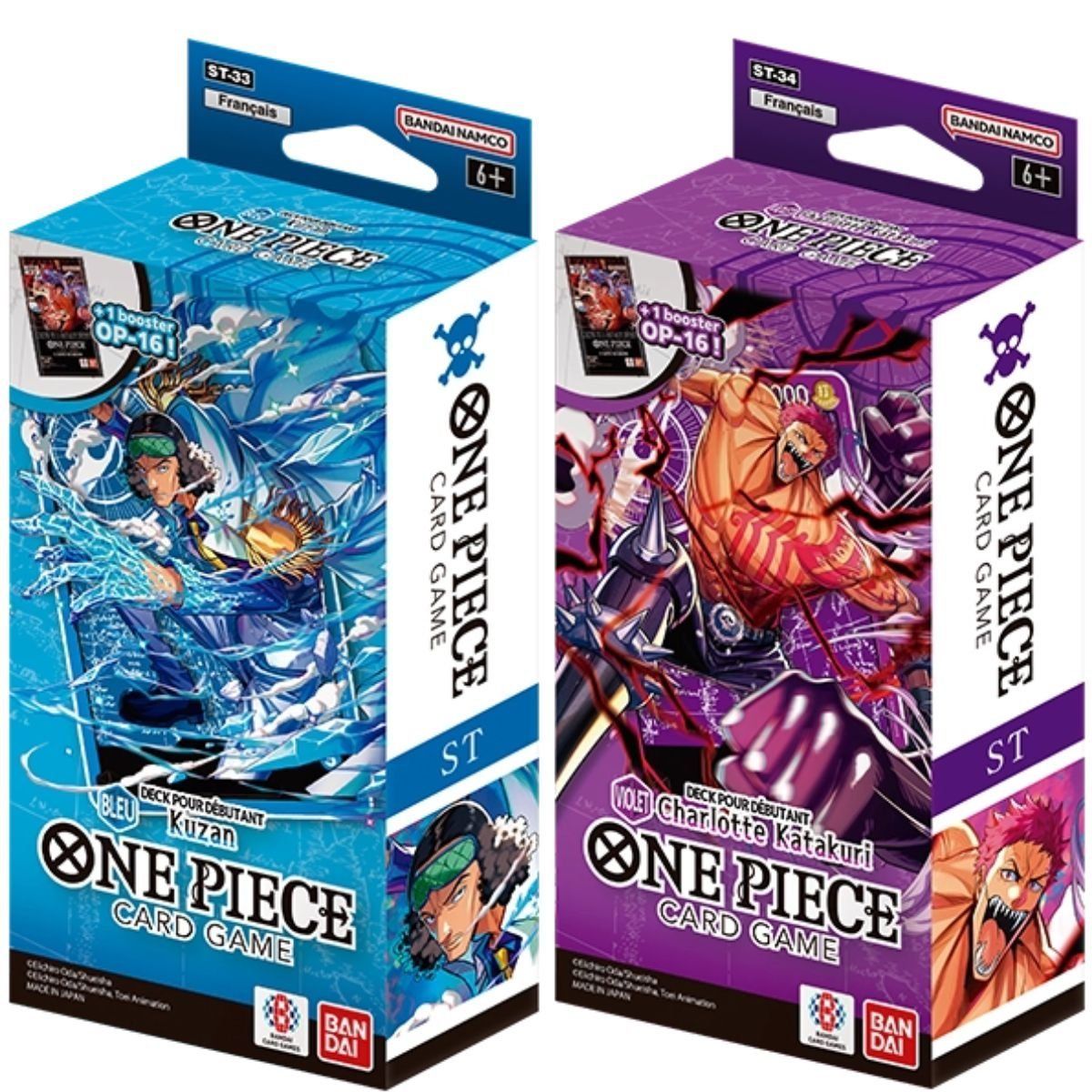 One Piece CG – Anfängerdeck-Set mit 6 Karten (ST-31 bis ST-36) – FR
