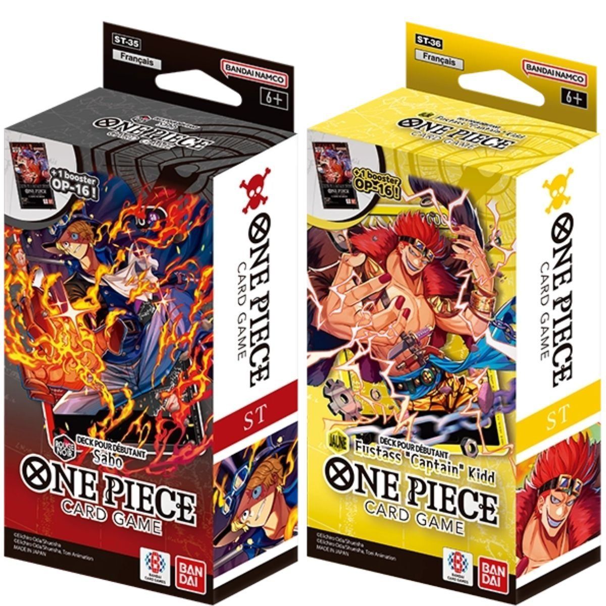 One Piece CG – Anfängerdeck-Set mit 6 Karten (ST-31 bis ST-36) – FR
