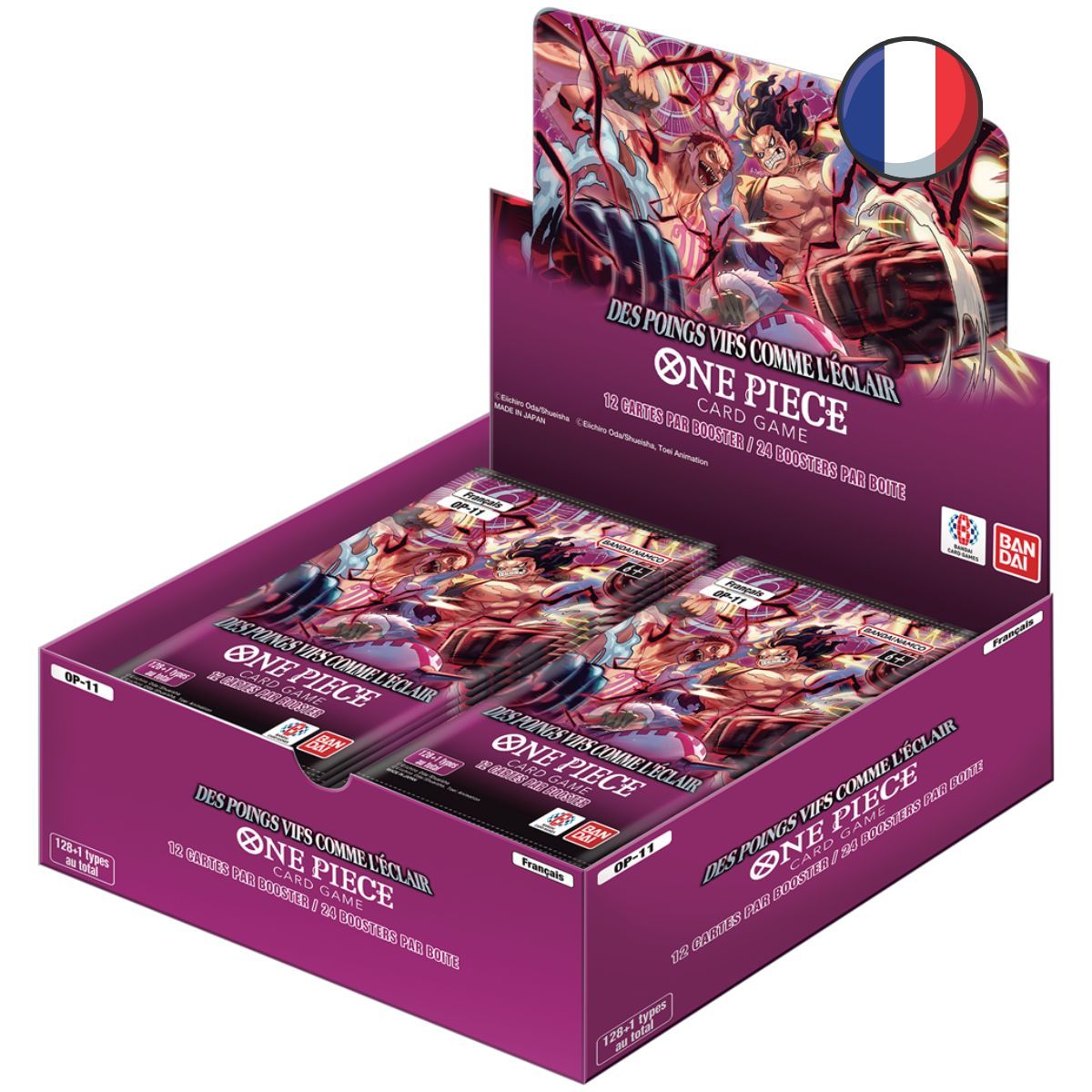 One Piece CG – OP11 – Lightning Fists – Schachtel mit 24 Boostern – FR