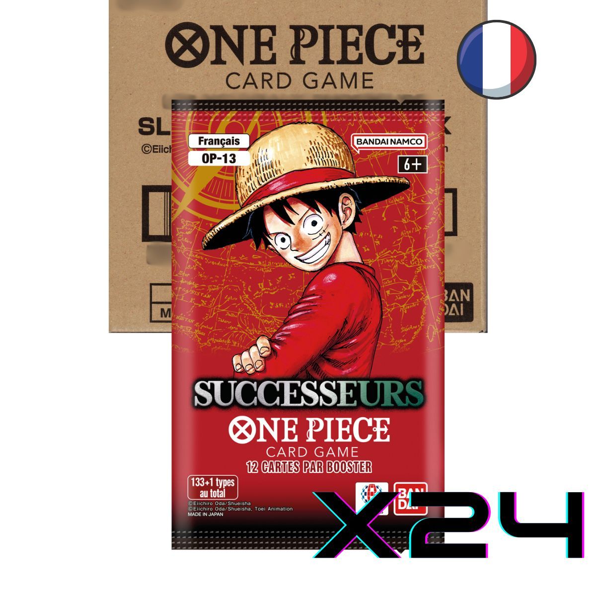 One Piece CG – OP13 – SUCCESSORS – Box mit 24 Boostern in Blisterverpackungen – FR
