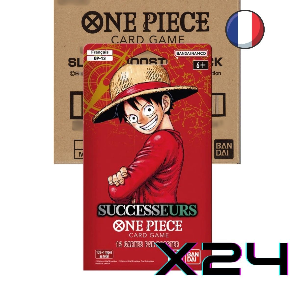 Item One Piece CG – OP13 – SUCCESSORS – Box mit 24 Boostern in Blisterverpackungen – FR