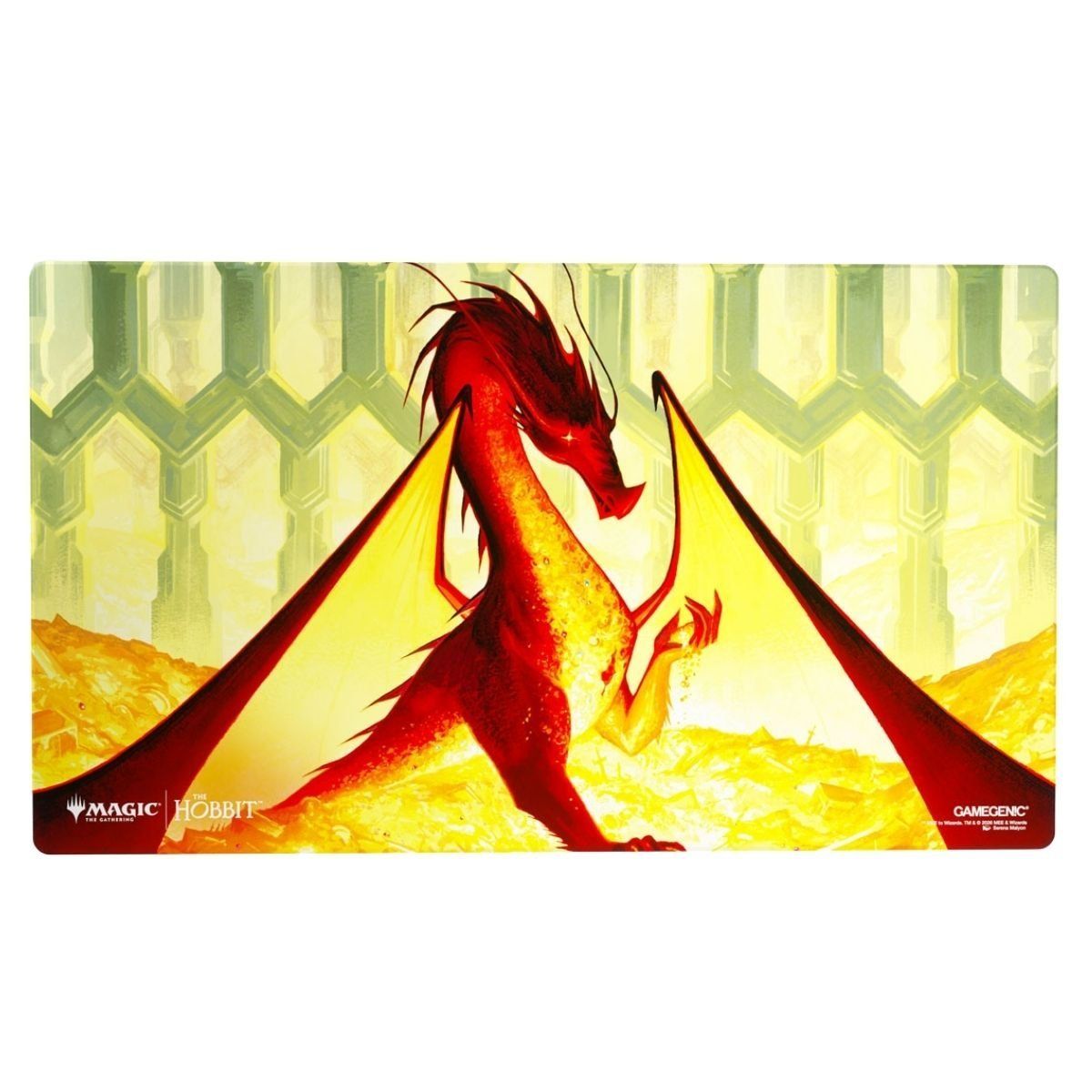 Glänzende Spielmatte 61 x 35 cm – Gamegenic – Smaug der Goldene – MTG Der Hobbit