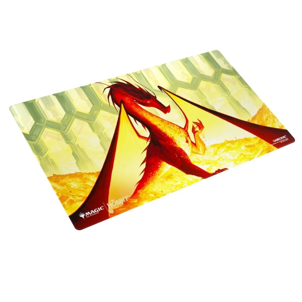 Glänzende Spielmatte 61 x 35 cm – Gamegenic – Smaug der Goldene – MTG Der Hobbit