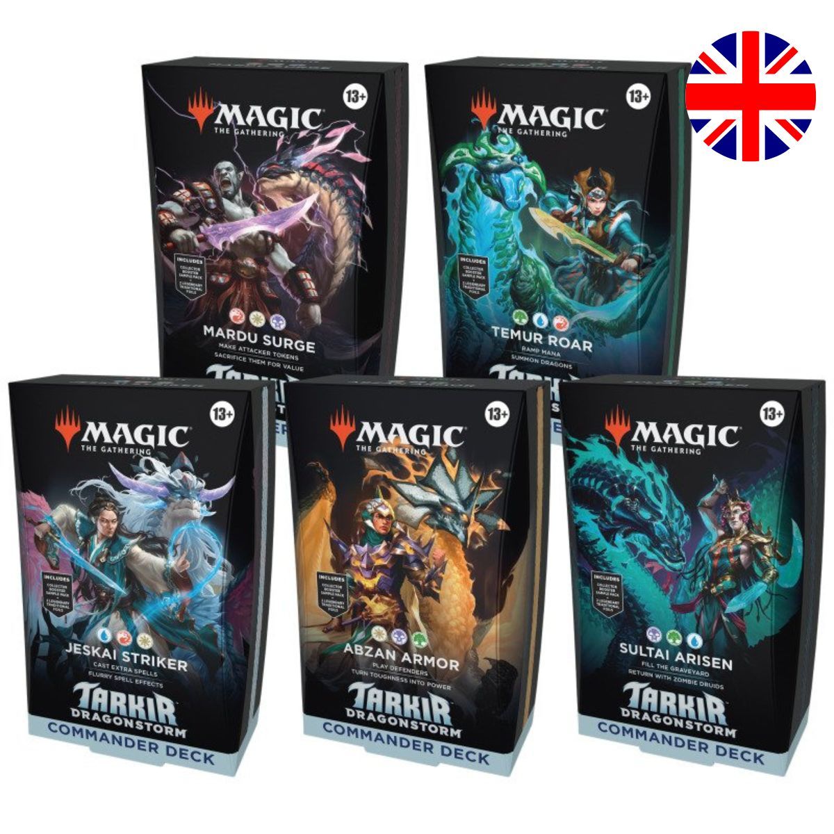 Item Tarkir: Dragonstorm – 5er-Set Commander-Decks – EN – Magic the Gathering – TDM