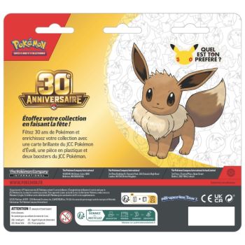 30-jähriges Jubiläum – Blisterpackung mit 2 Evoli-Boostern – Pokémon – FR