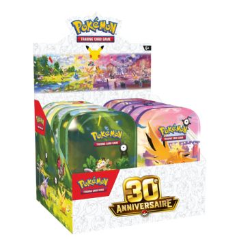 30-jähriges Jubiläum – Versiegelte Displaypackung mit 10 Mini-Dosen – Pokémon – FR