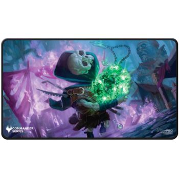 Spielmatte – MTG Commander-Serie – Release 4 – Dreifarbige Scherbe – 4. Quartal 2024, schwarze, genähte Spielmatte von Tinybones – Fan-Abstimmung