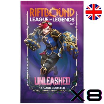 photo Booster-Set 3 Unleashed – 8 Packs à 14 Karten – EN – Riftbound: LoL TCG