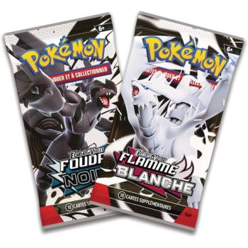 Display mit 8 Mini-Dosen - Schwarzer Blitz & Weiße Flamme - FR - [SV10.5][EV10.5] - Pokémon