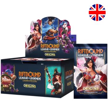 Display-Set 1 Origins – Box mit 24 Boostern – EN – Riftbound: LoL TCG